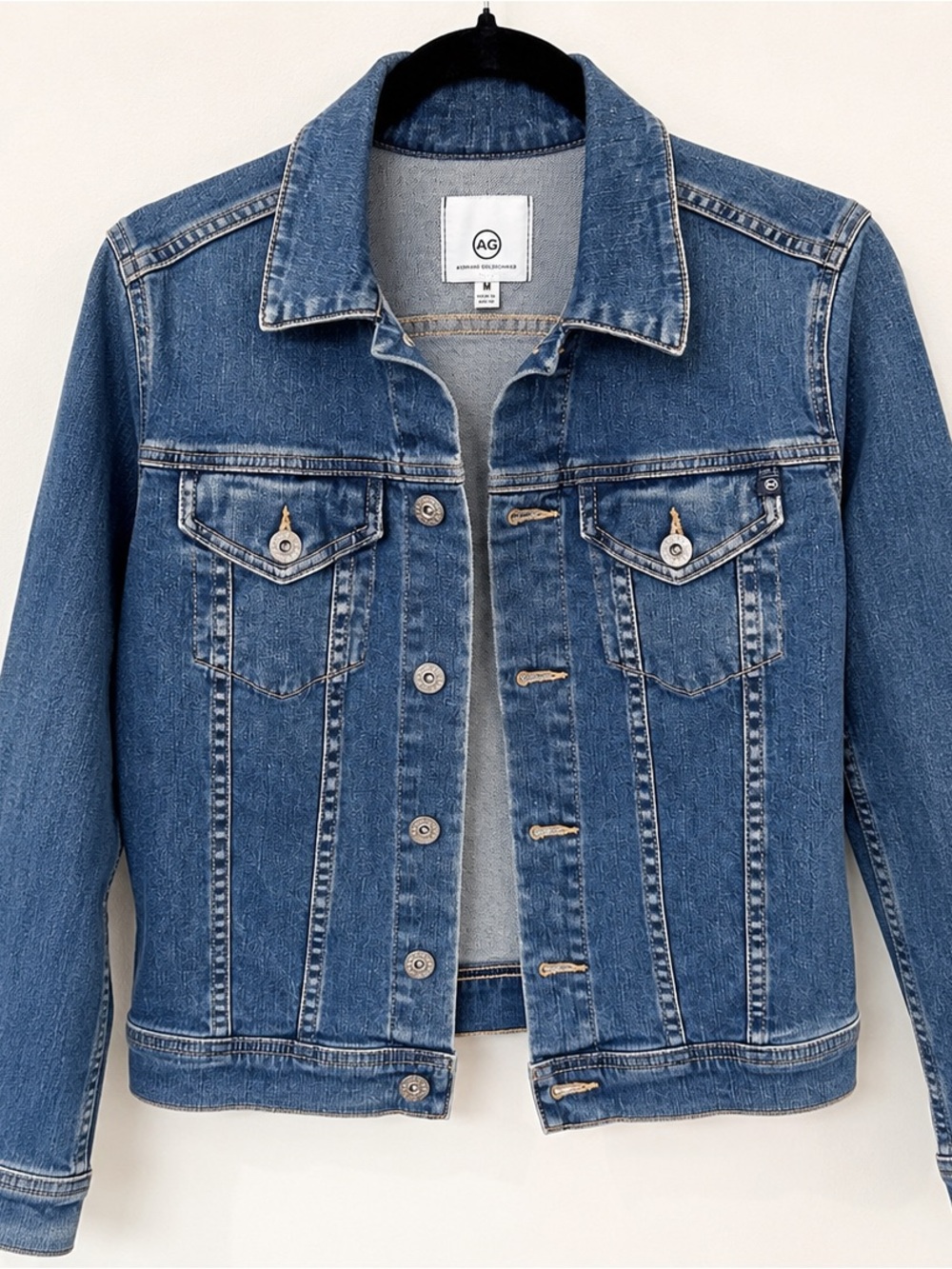 Ag Adriano Goldschmied Medium Blue Denim Jacket